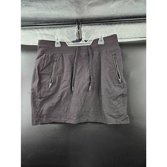 Athleta Women’s Skort Shorts Black Zip Pockets Built In Drawstring. - Picture 1 of 4